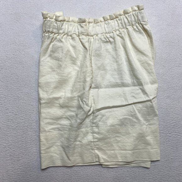ADAY Ease In Paperbag Shorts Women's M Beige High Waisted Linen Blend Pull On - Picture 6 of 7